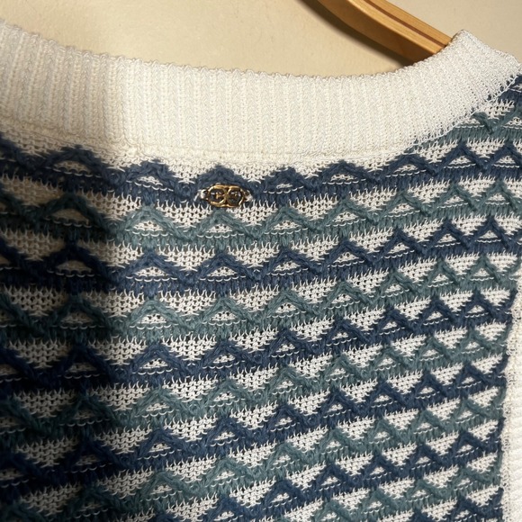 Sam Edelman Women's‎ Sweater Sleeveless Cableknit  Sz XS Tennis Pickleball Blue - Picture 5 of 7